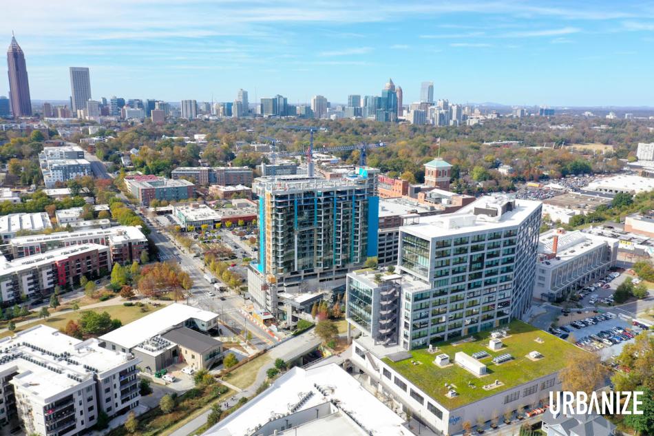 Ponce City Market's first new highrise tops out over BeltLine